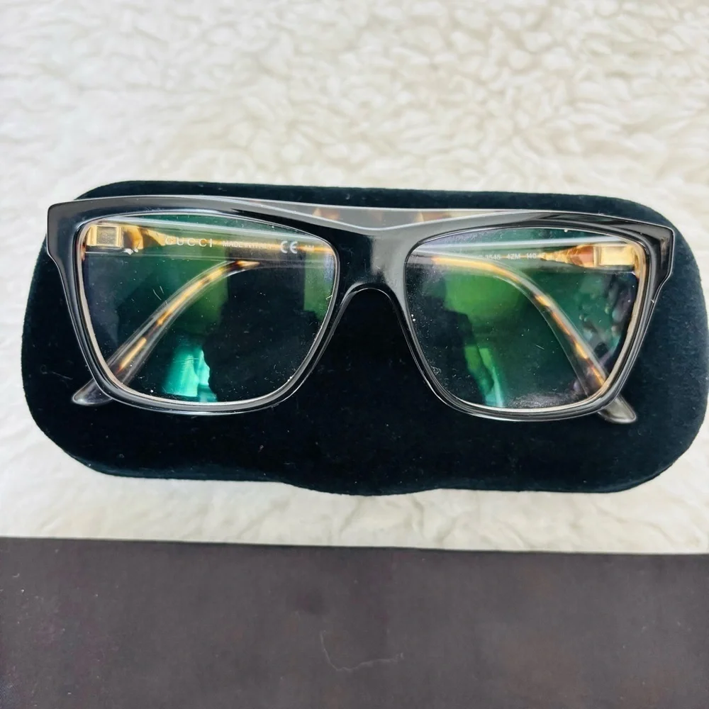 Gucci GG3545 Black/Tortoise Unisex Eyeglasses Frame Only w/ Case/Dustbag